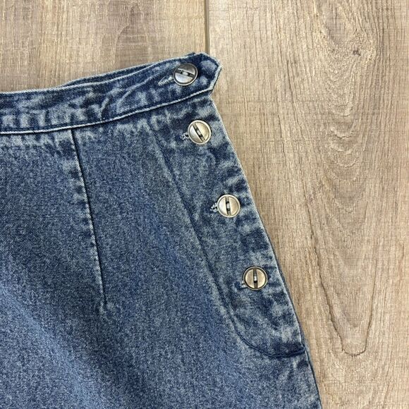 Vintage Y2K Denim Maxi Skirt Size 8 Western Ranch Festival Blue Prairie 90s Norm - Picture 4 of 12